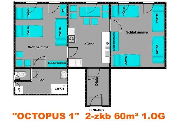 Octopus-1 Monteurwohnung In Zentrum! 2-zkb In 1og Hofgeismar